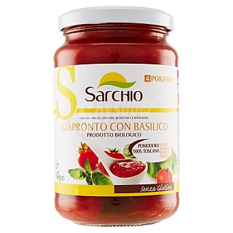 Salsa de tomate con albahaca ecológico Sarchio sin gluten