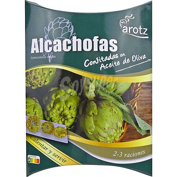 Alcachofas confitadas en aceite de oliva