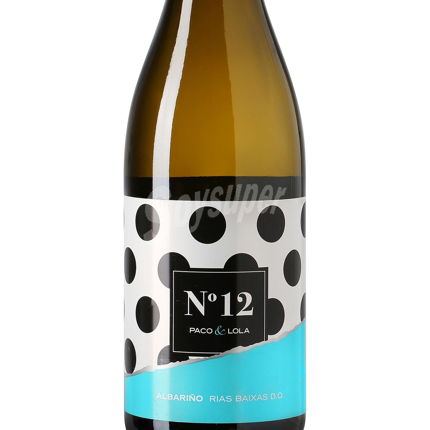 Vino blanco albariño con denominación de origen Nº 12