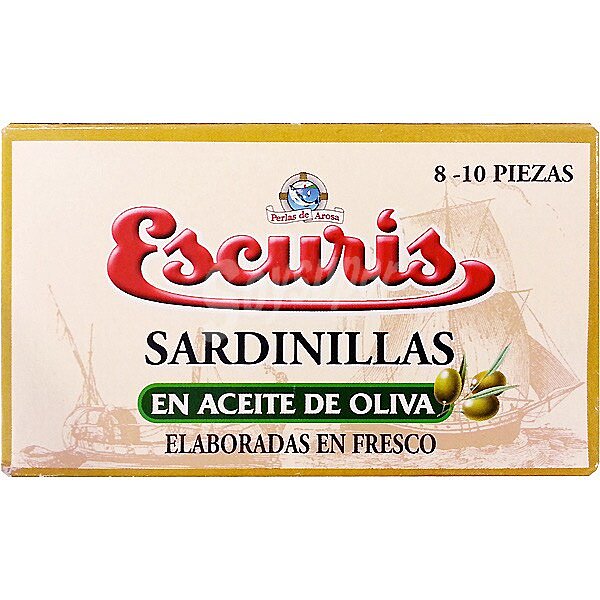 Sardinillas en aceite de oliva 10-12 piezas