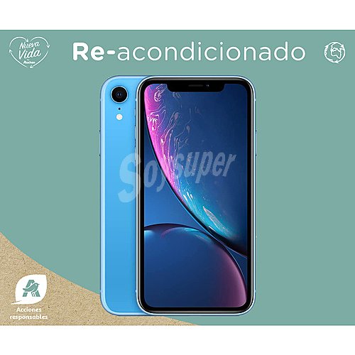 Iphone XR 128GB azul (reacondicionado), pantalla 15,4cm (6,1)