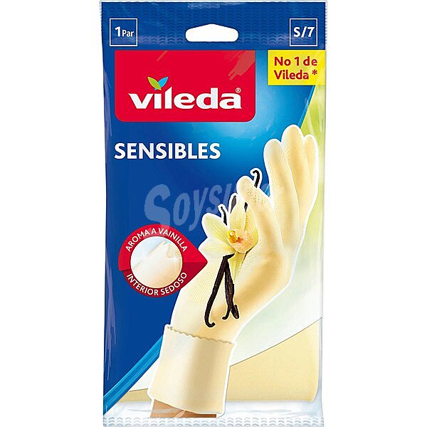 Vileda Par Guantes Sensibles Talla S