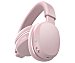 Auriculares bluetooth tipo diadema micrófono, hasta 17 horas de autonomía, cable de audio, color rosa Q1