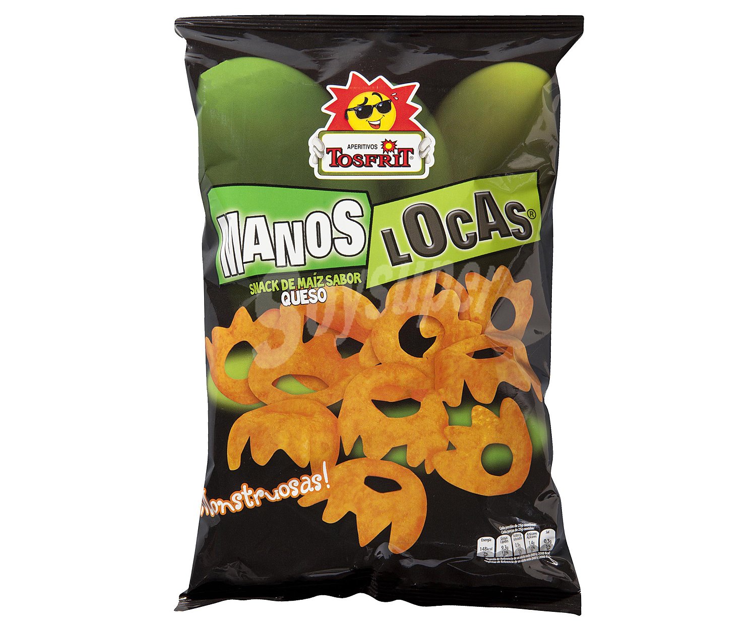 Tosfrit Manos locas, snack de maìz sabor queso tosfrit