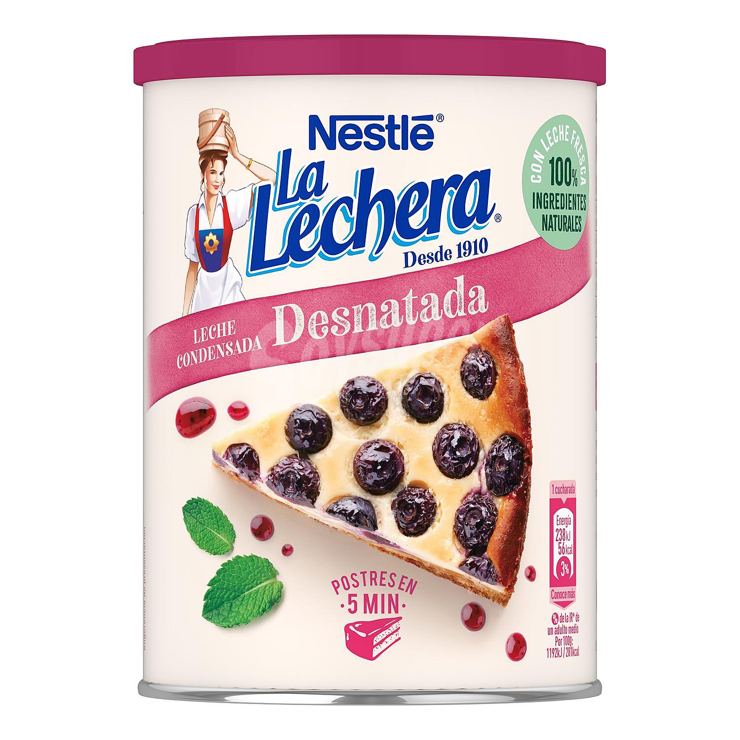 Leche condensada desnatada