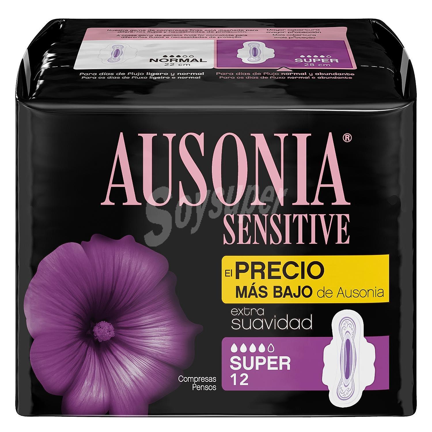 Compresas normal Sensitive Ausonia