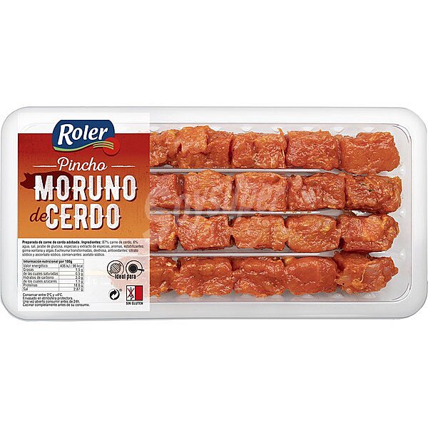 Pinchos rojos de cerdo sin gluten 4 unidades