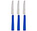 Set de 3 cuchillos de mesa con mango color azul, Blue habitat, quid