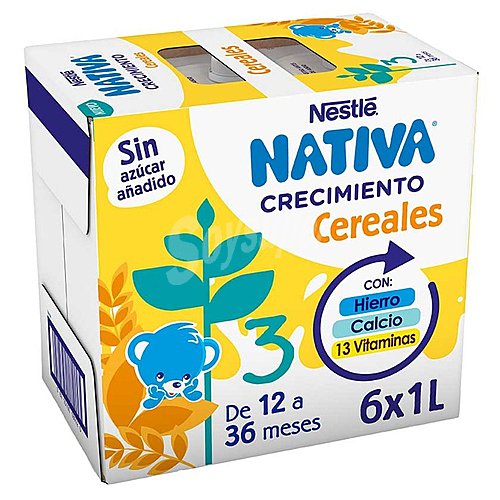 Nativa Leche (3) de crecimiento con cereales, de 12 a 36 meses nativa de Nestlé