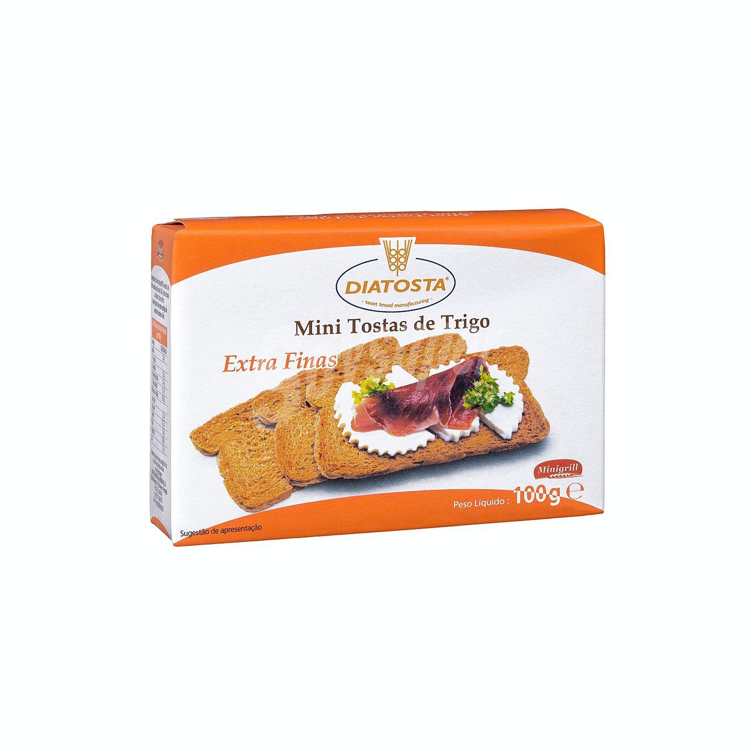 Mini tostadas de trigo extra finas