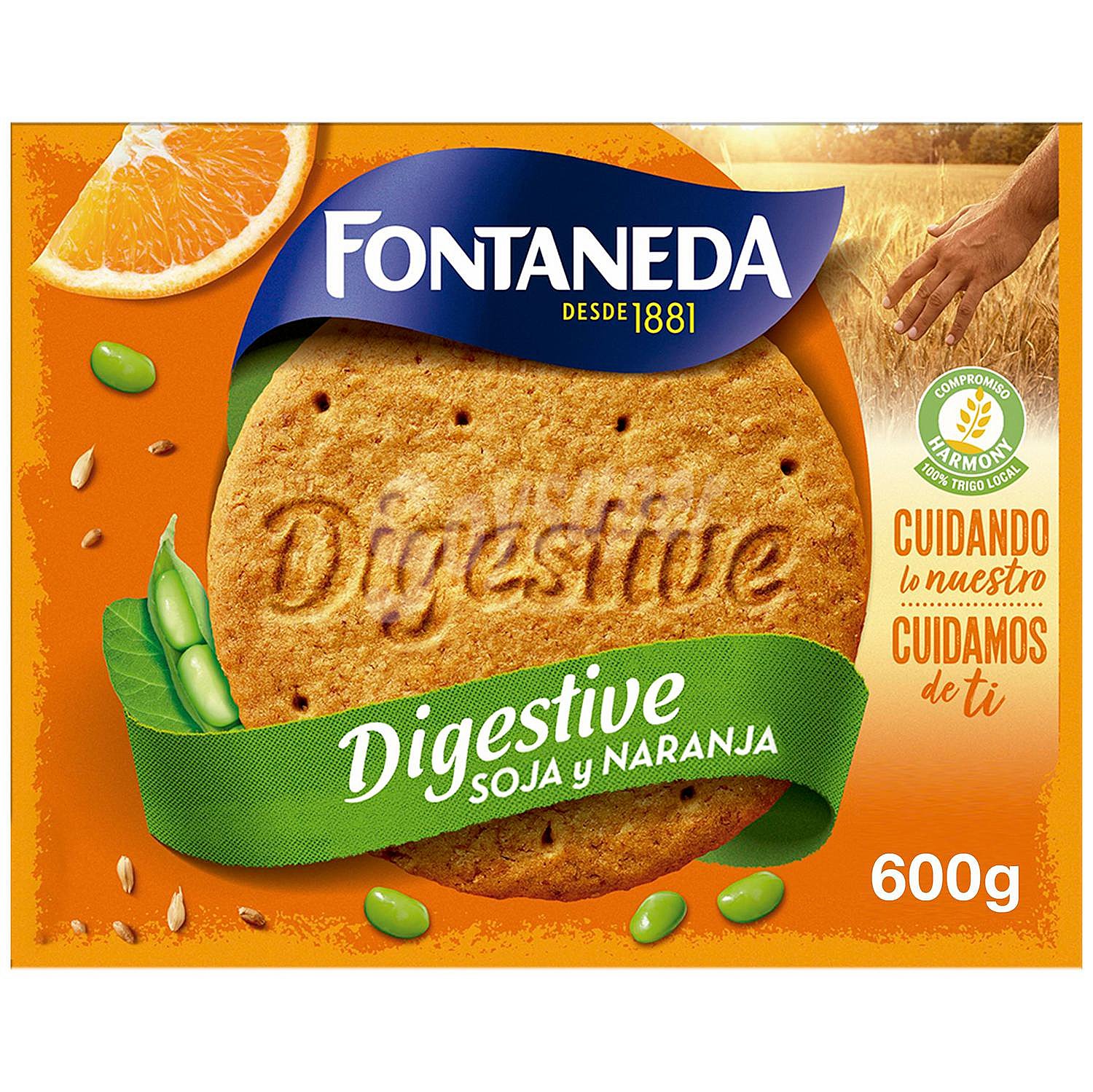 Galletas Digestive soja naranja