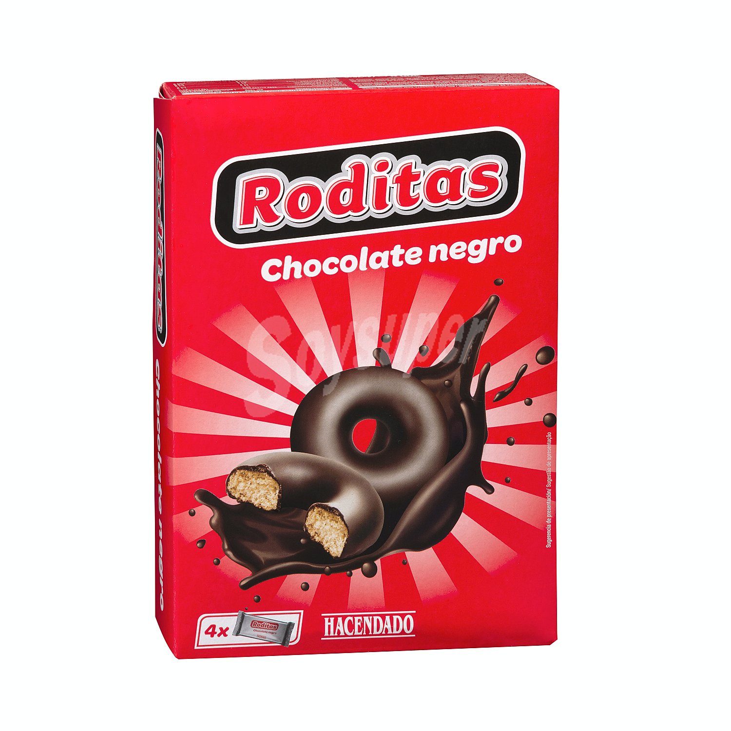 Galletas Roditas bañadas con chocolate negro