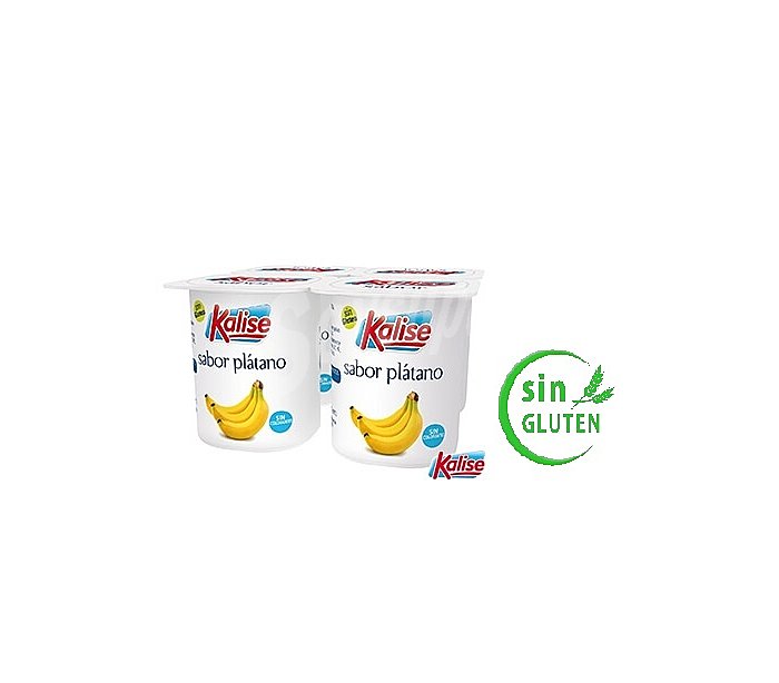 Yogur sabor plátano sin gluten