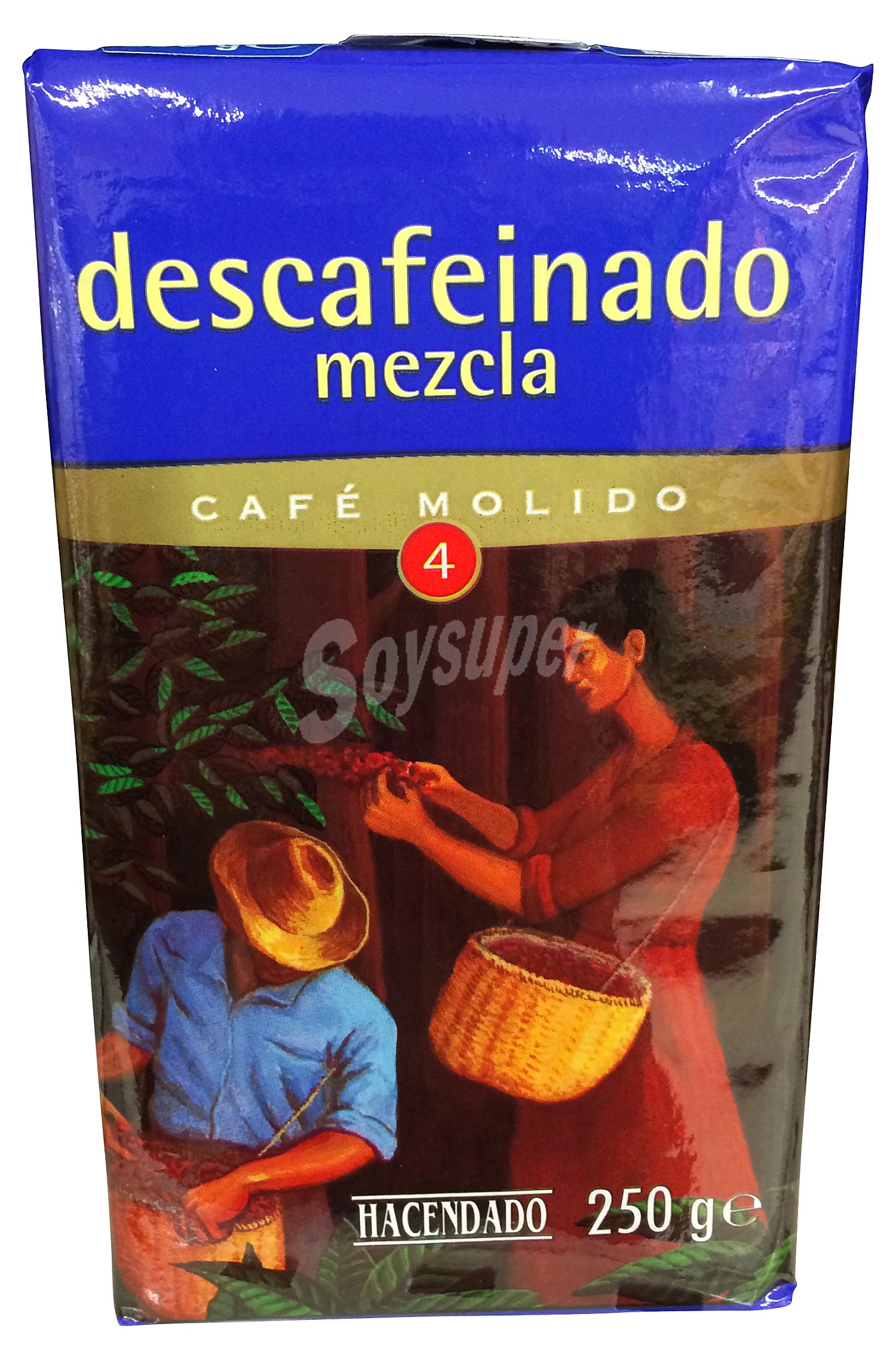 Cafe molido descafeinado mezcla Nº 4