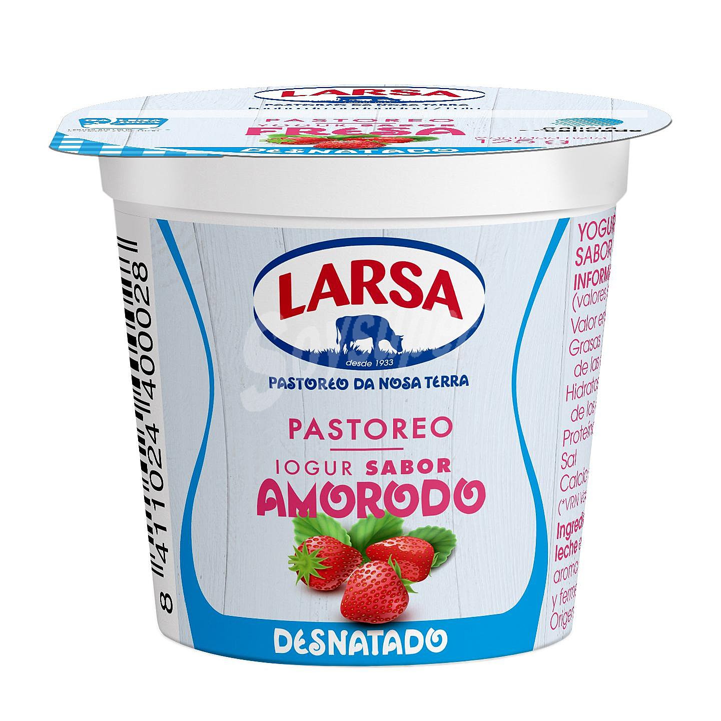 Yogur desnatado de fresa