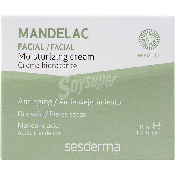 Mandelac crema hidratante facial Antienvejecimiento para pieles secas