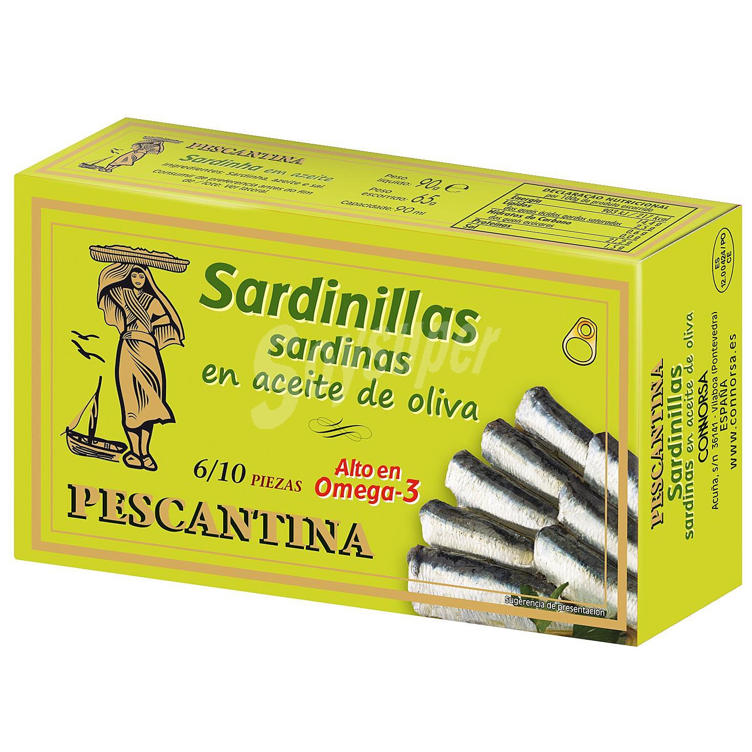 Sardinillas en aceite de oliva Pescantina