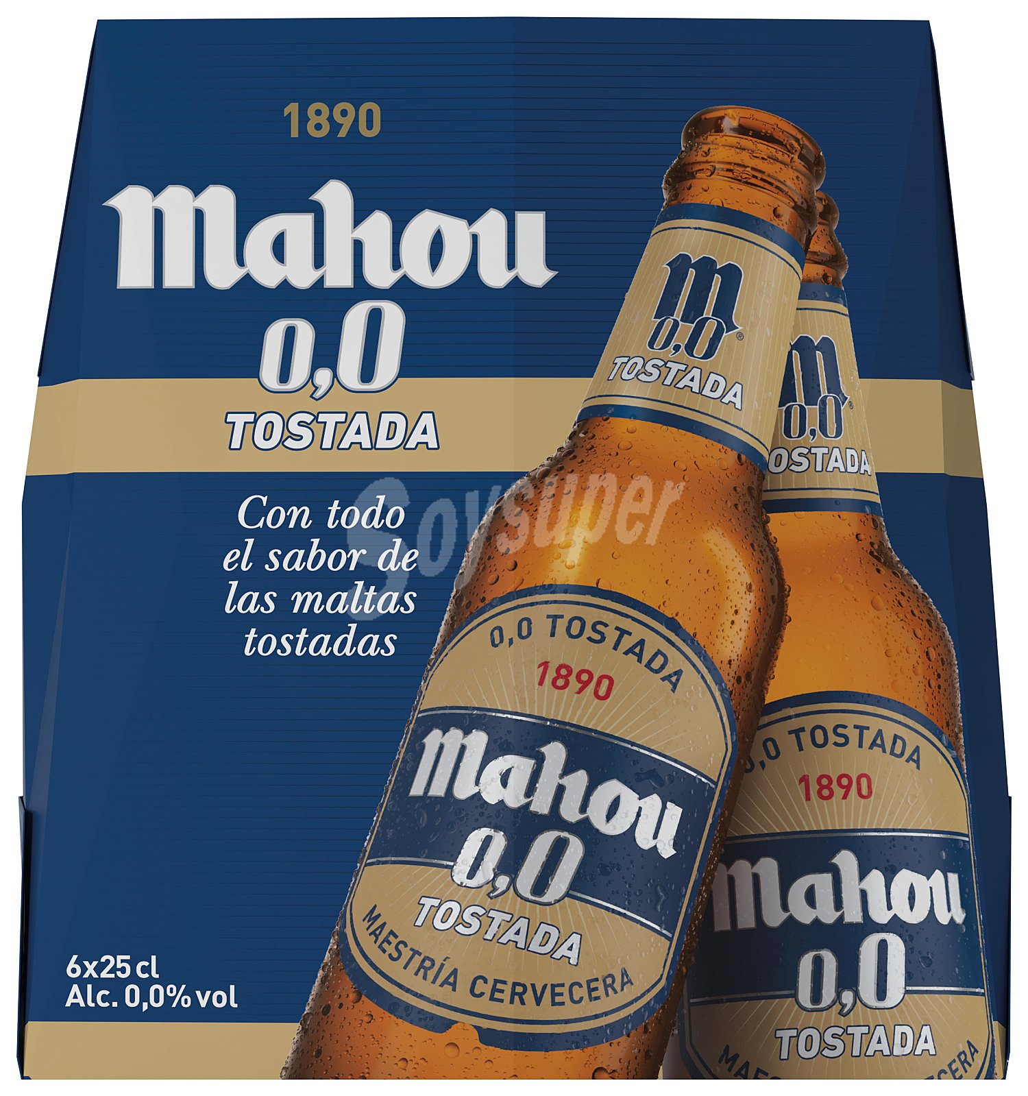 Cerveza tostada Mahou 0,0 alcohol