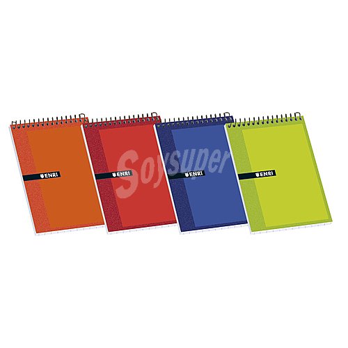 Cuaderno tamaño 8º de 110×160 mm con cuadrícula de 4x4 mm, 80 hojas de enri