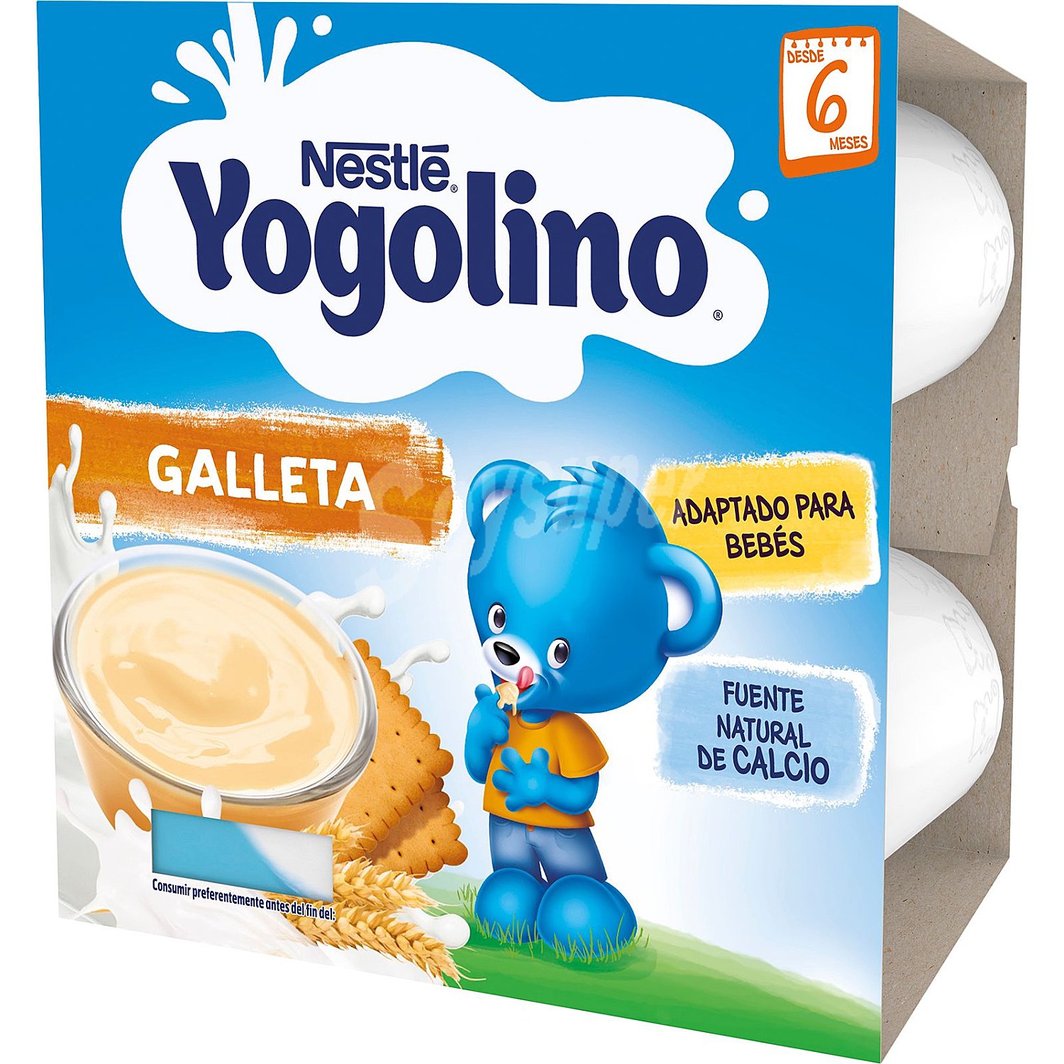 Postre lácteo con galleta desde 6 meses pack 4x100 G