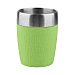 Vaso termo de acero inoxidable con recubrimiento de silicona color verde, 0,2 litros, tefal.