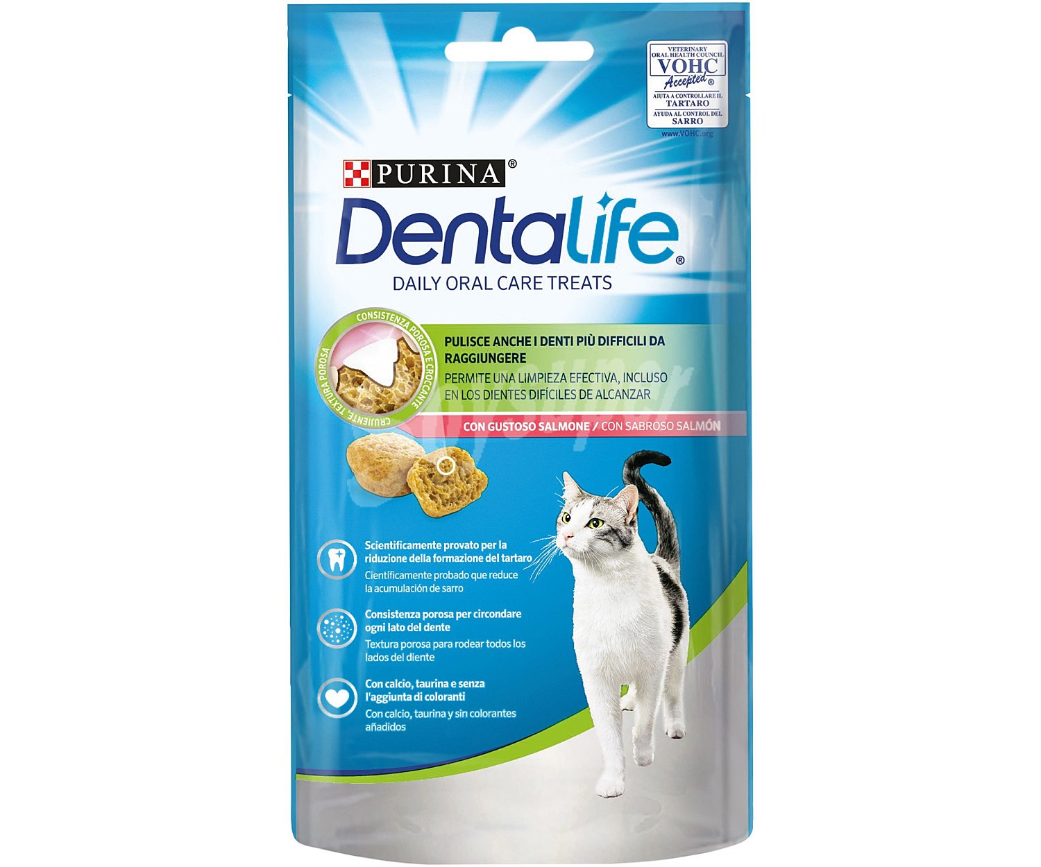 Dentalife Snack dental para gatos sabor salmón purina DENTALIFE45