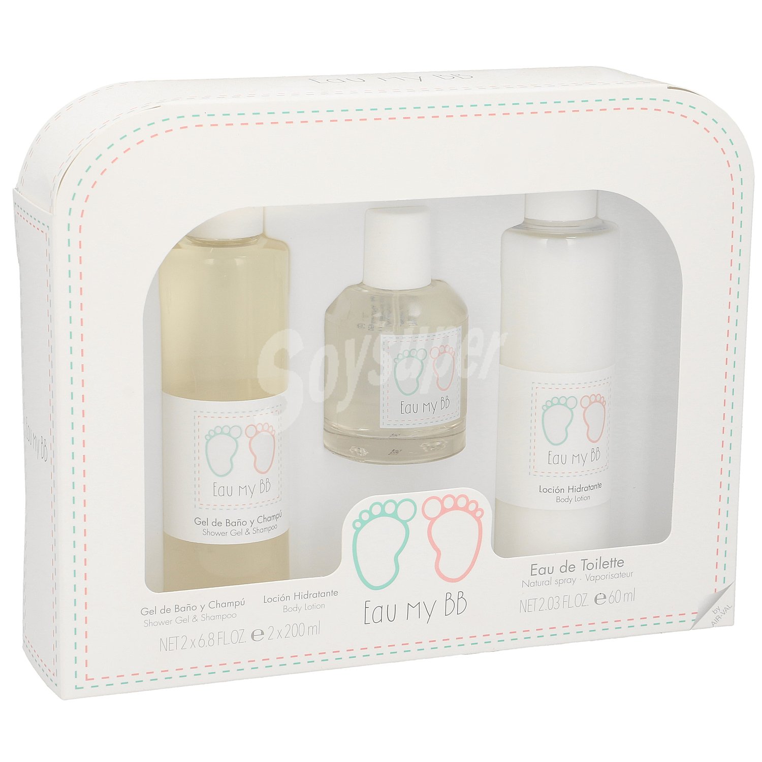 Pack gel de baño y champú + locion hidratante 200 ml + colonia spray 60ml