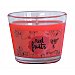 Vela perfumada frutos rojos en vaso pequeño de cristal, producto alcampo