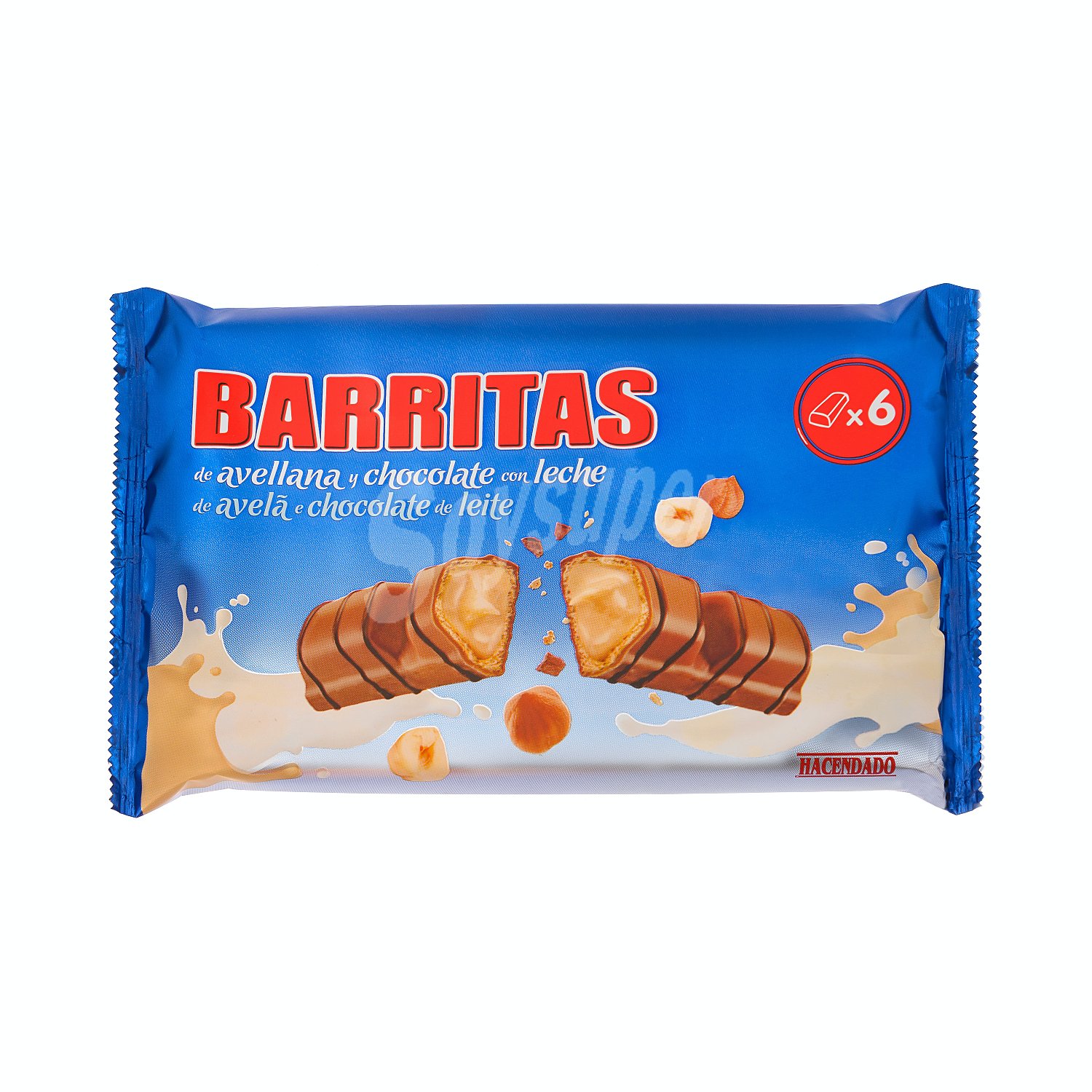 Chocolatina barritas rellenas (leche,avellanas y cacao)