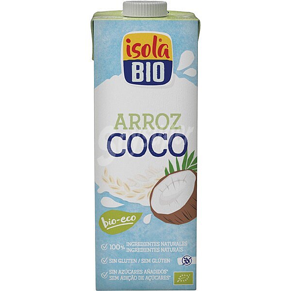 Bio bebida de arroz y coco ecológica y sin gluten