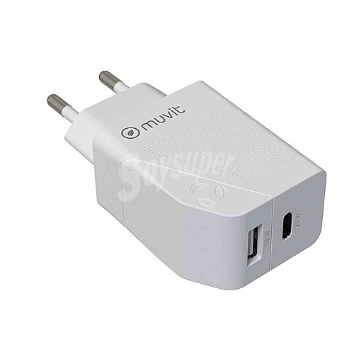 Cargador USB 18W, tipo-c 20W, muvit