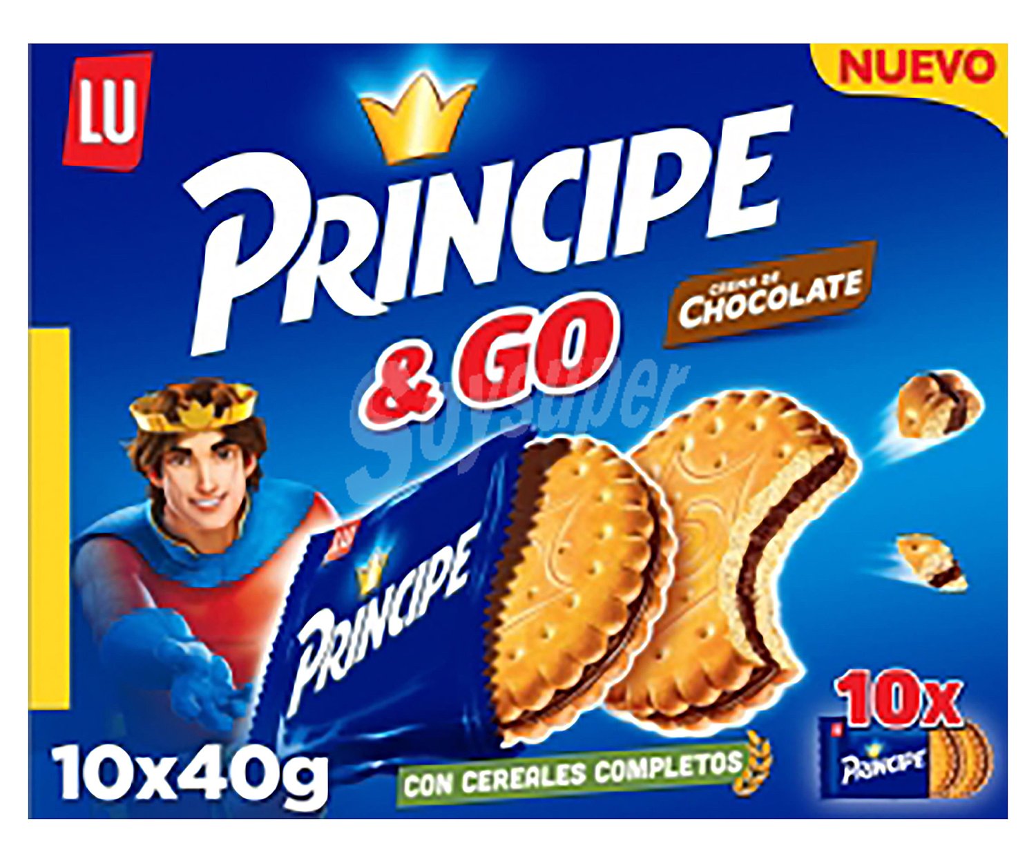 Galletas para llevar rellenas de chocolate principe &GO