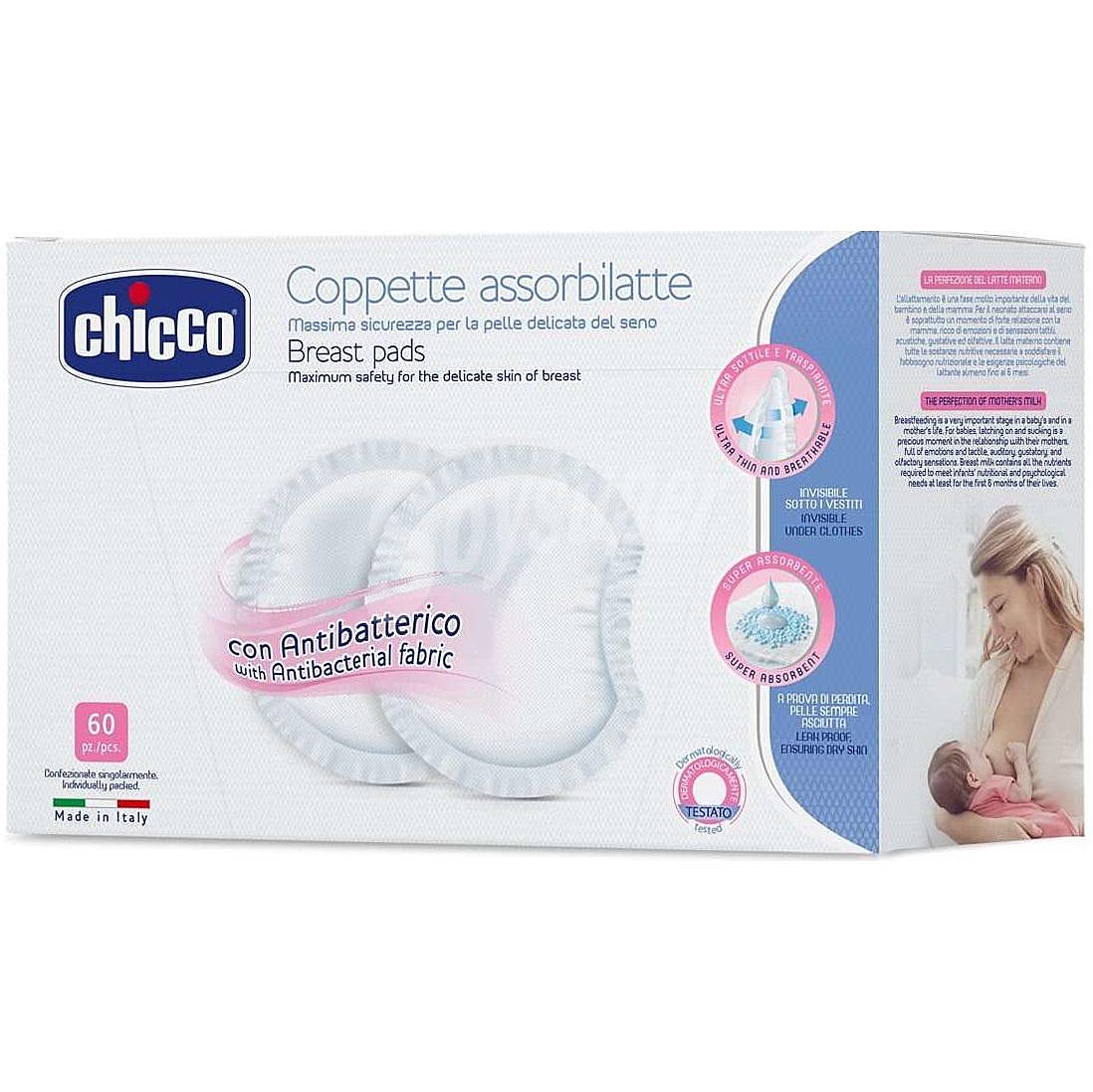 Chicco Discos de lactancia absorbentes antibacterias chicco