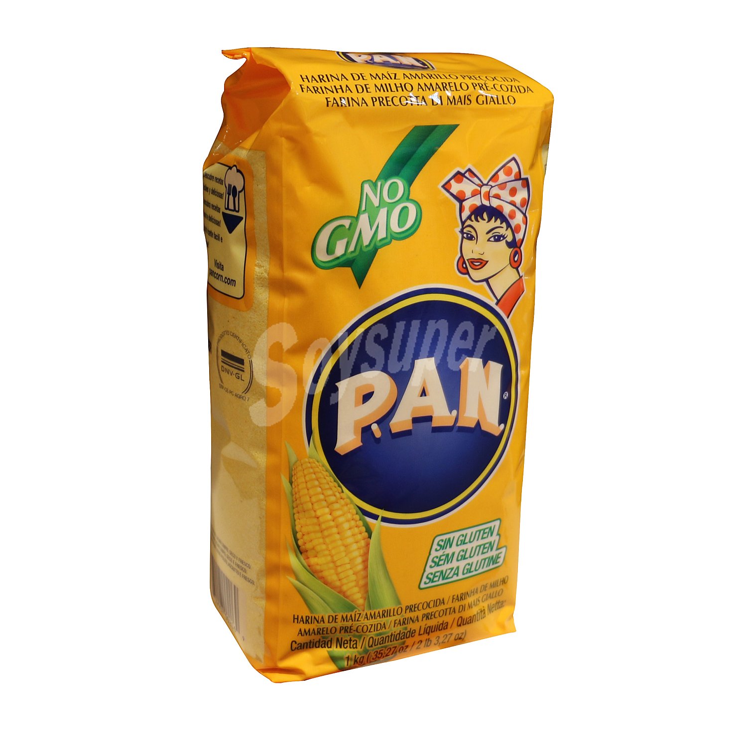 Harina 100% de maíz amarillo para arepas