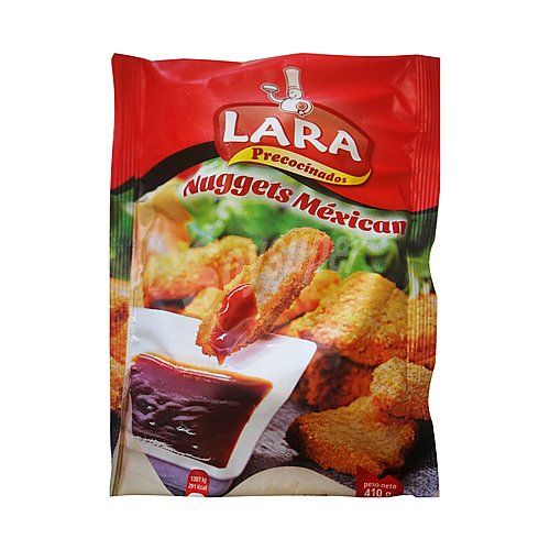 Lara Nuggets estilo mexicano (pechuga de pollo empanda) congelados lara