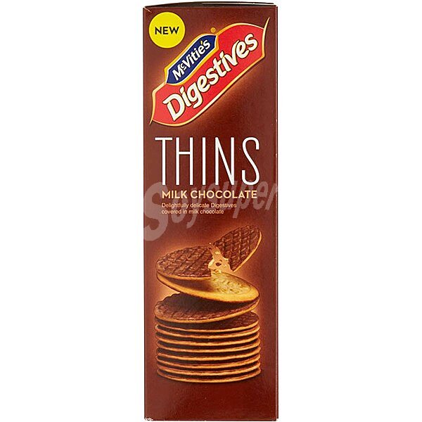 Digestives Thins galletas finas con chocolate con leche