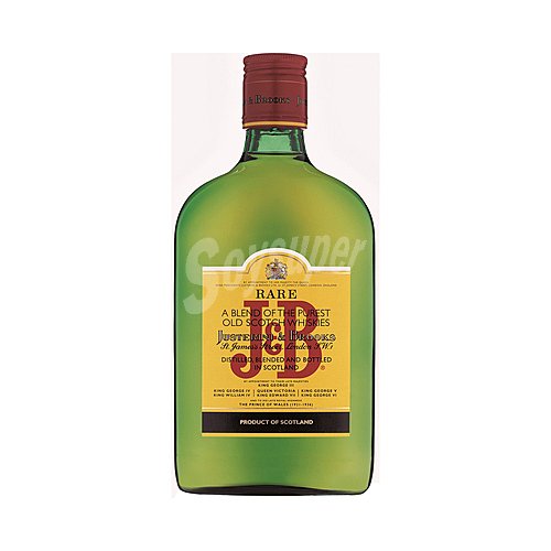 J&B Whisky blended destilado, mezclado y embotellado en Escocia J&B