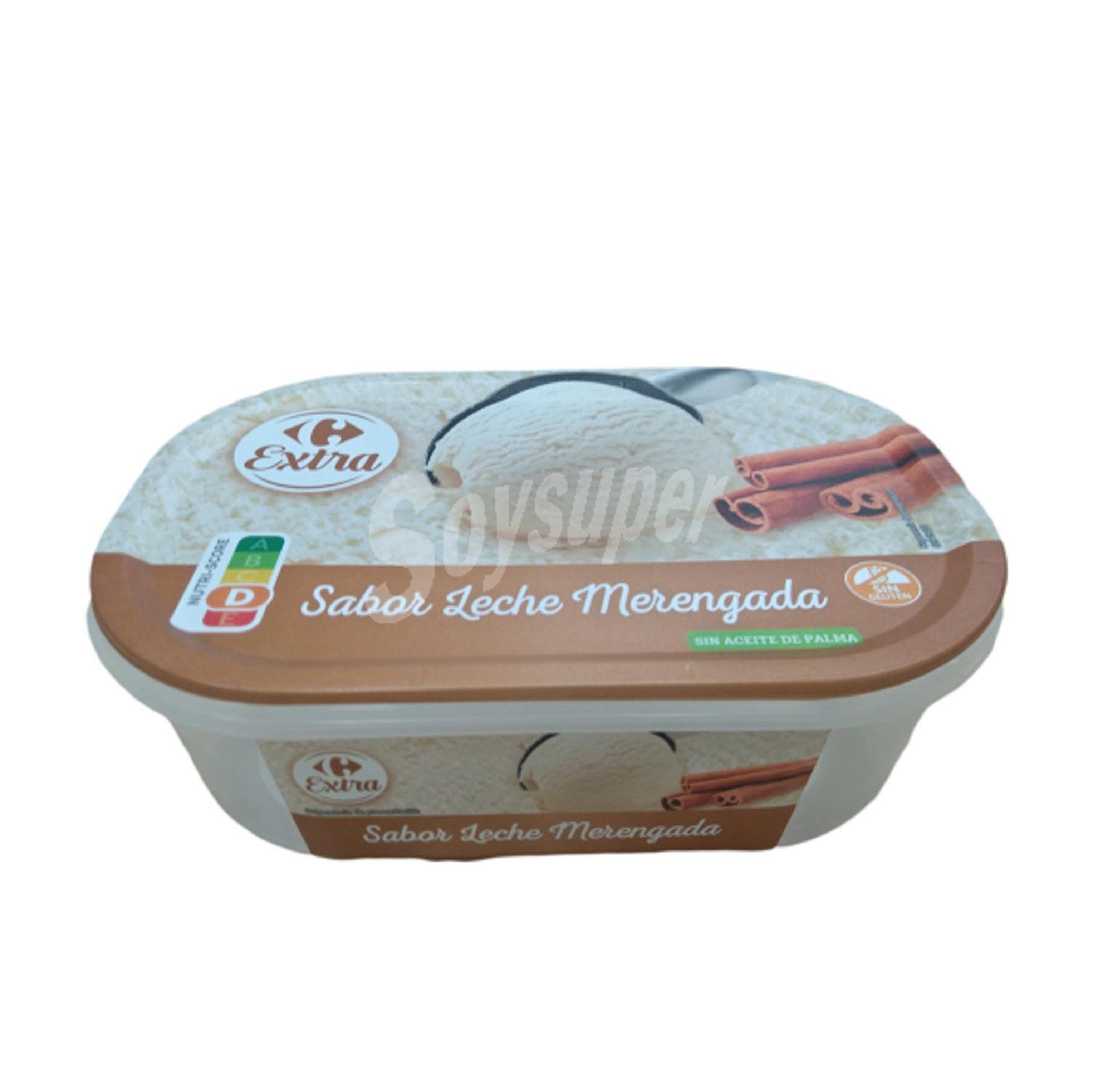 Helado de leche merengada Carrefour Extra sin gluten