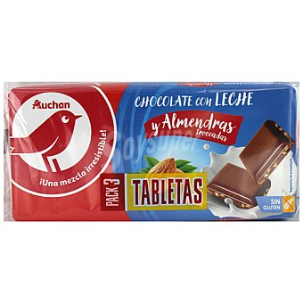 Producto alcampo Tabletas de chocolate con leche y almendras troceadas producto alcampo