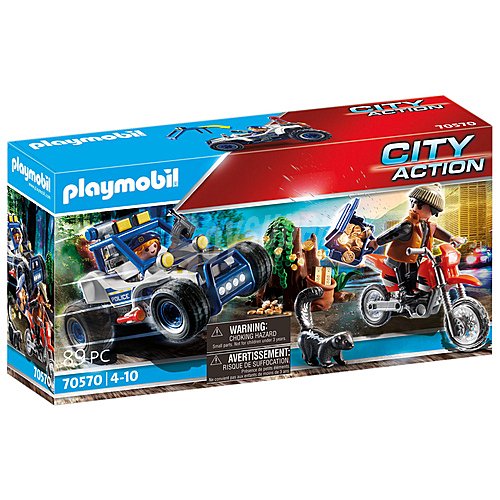 Playset City Action Vehículo Todoterreno de Policía: persecución del ladrón de tesoros, City Action playmobil 70570