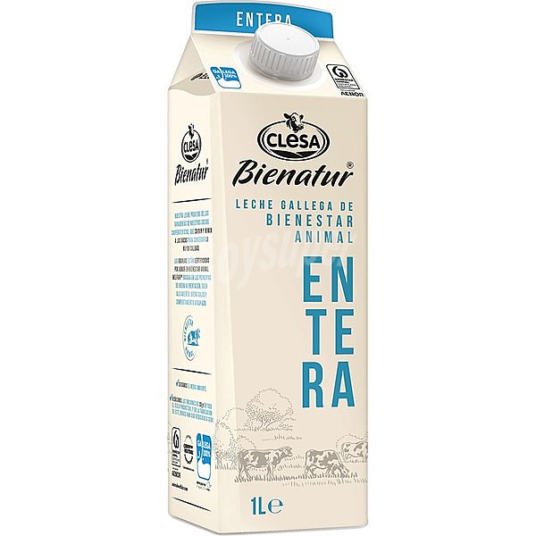 Leche entera gallega brik 1 L