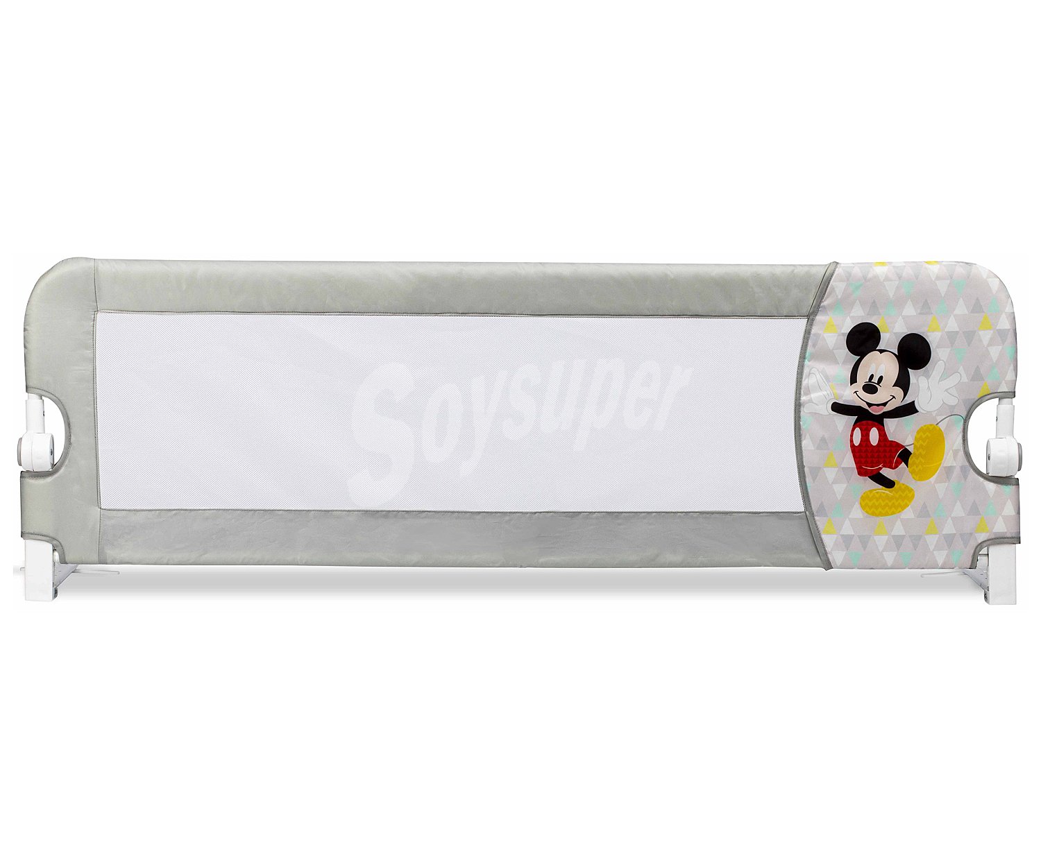 Barrera de cama 150 cm, color gris, mickey.