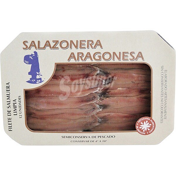 Filetes de salmuera limpia del cantábrico