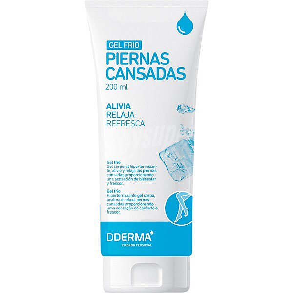 Gel frío para piernas cansadas