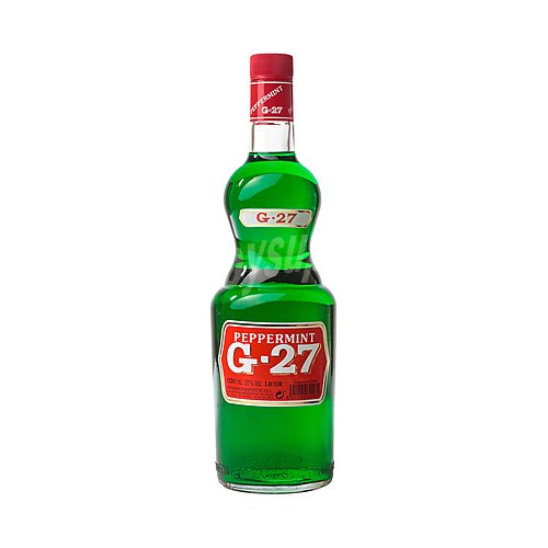 G 27 Licor de peppermint, elaborado en España G