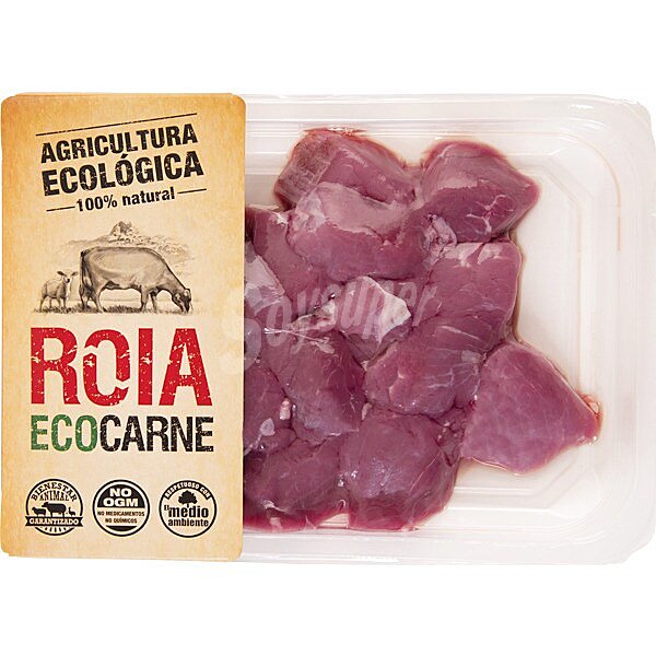 Ternera ecologica Roia magra troceada (estofado) peso aproximado bandeja 500 g