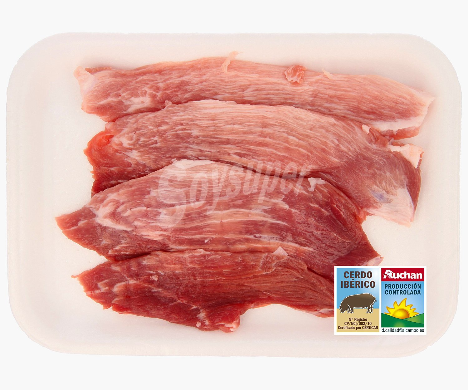 Filetes de jamón de cebo ibérico de cerdo alcampo producción controlada