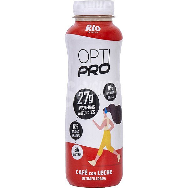 Opti Pro batido de café con leche desnatada ultrafiltrada Sin Lactosa