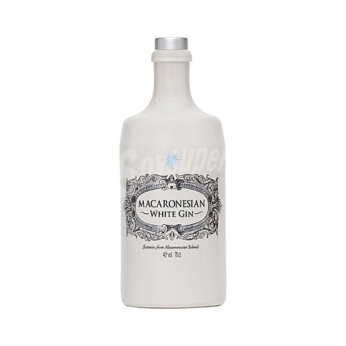 Macaronesian Ginebra blanca tipo Premium, elaborada en las Islas Canarias + regalo de 2 copas macaronesian