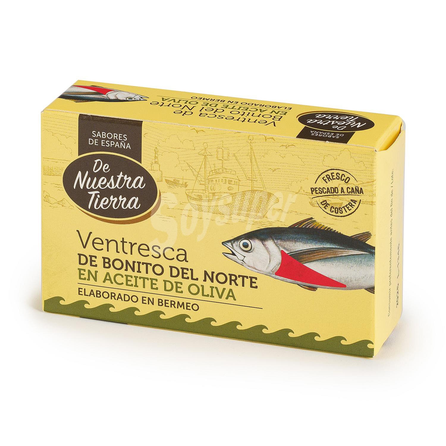 Ventresca de bonito del norte en aceite oliva De Nuestra Tierra